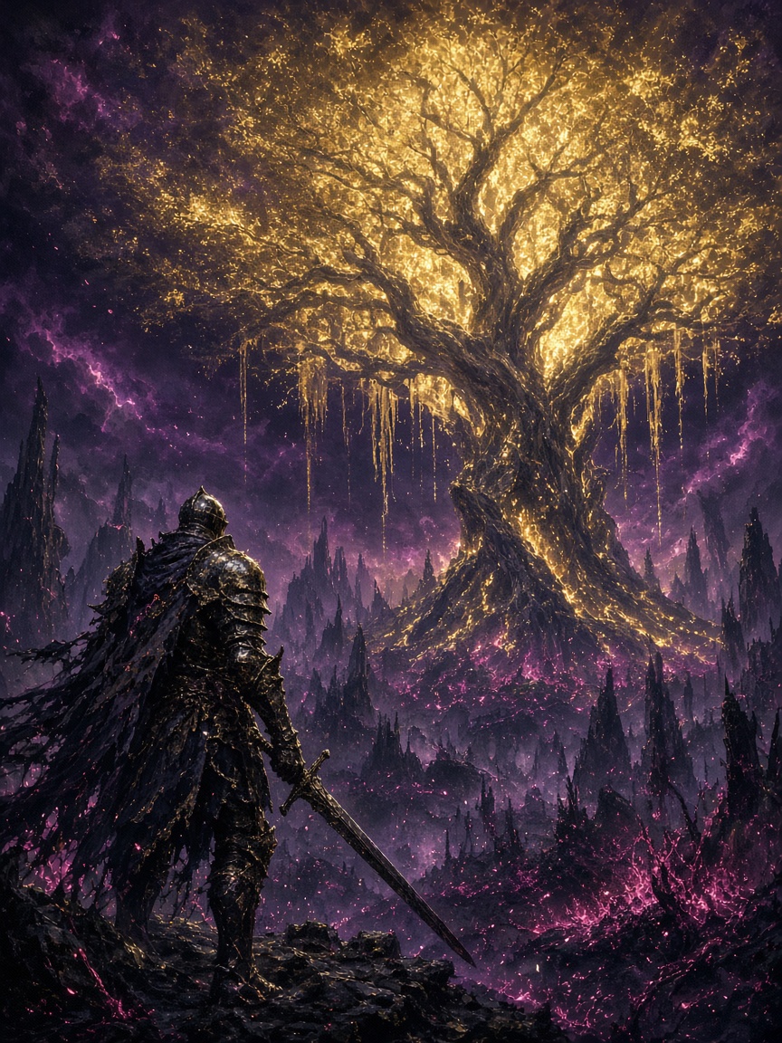 Illustration originale — fantasy sombre